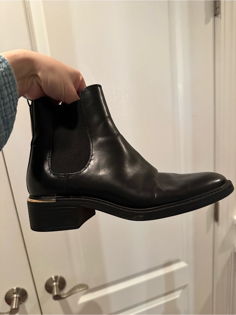 Zara Black Chelsea Boot for Women - Sleek Leather Ankle Boot